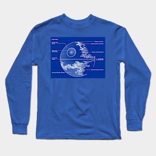 That's No Moon! Space Station Blueprint Long Sleeve T-Shirt